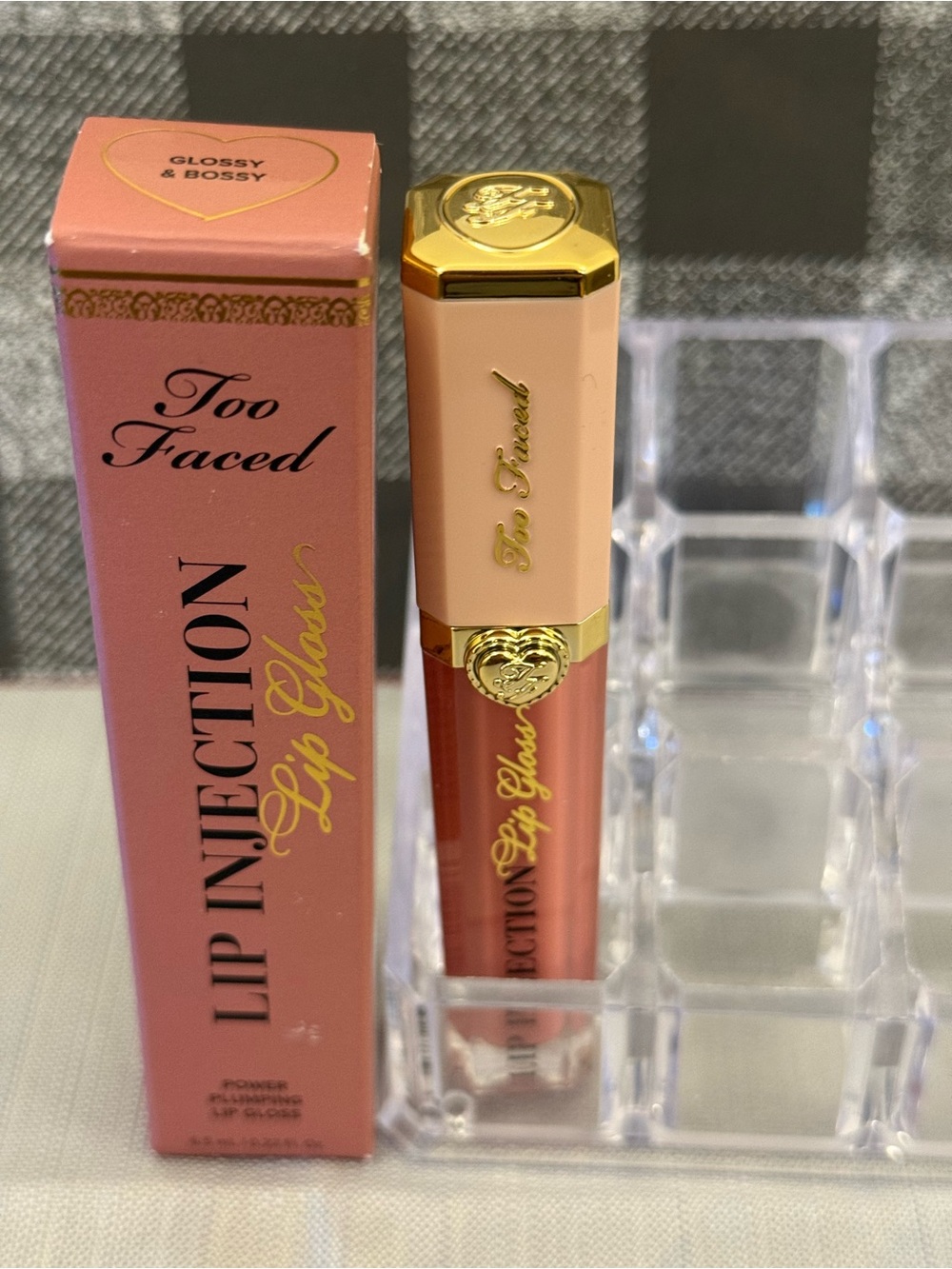 Too Faced Lip Injection Lip Gloss - Peachy Pink( Glossy&Bossy)